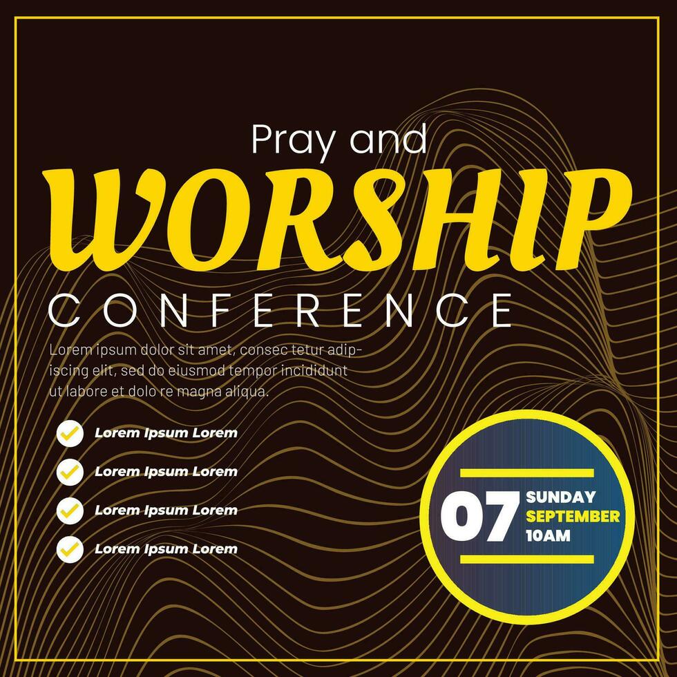 vetor orar e adoração conferência social meios de comunicação