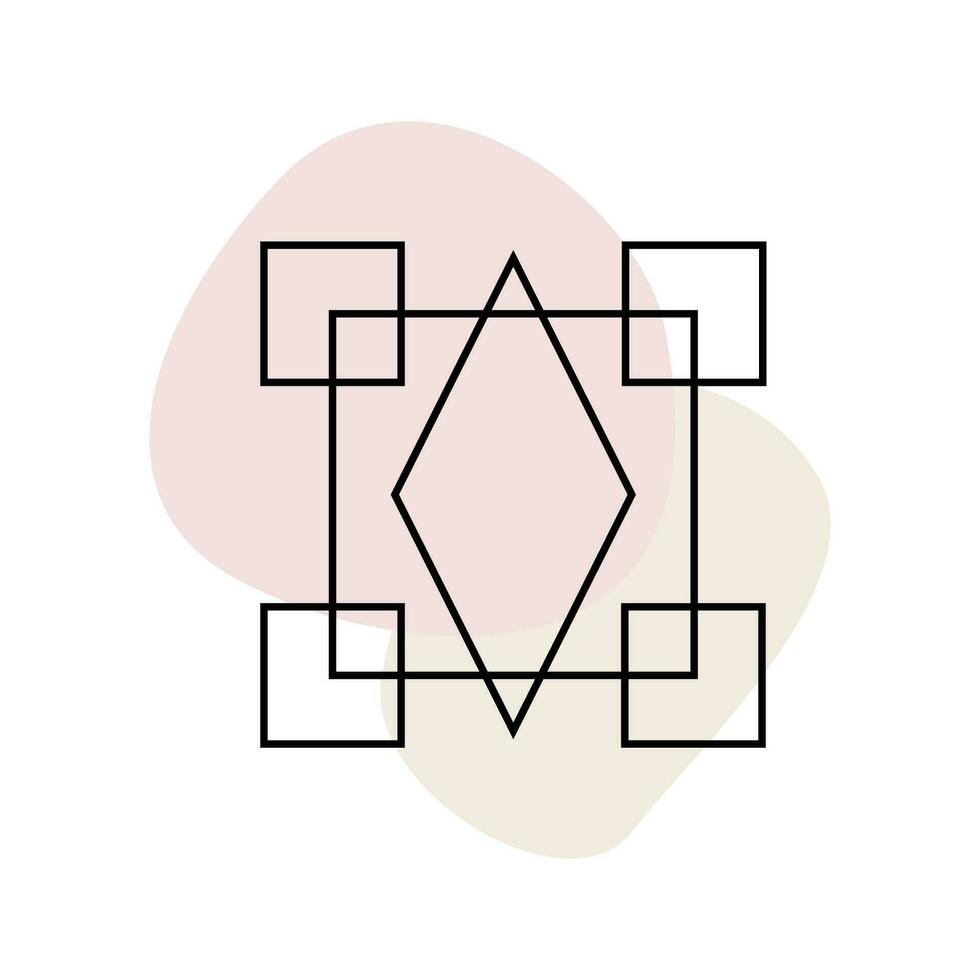 étnico gráfico forma símbolo silhueta talismã forma rabisco abstrato ícone vetor