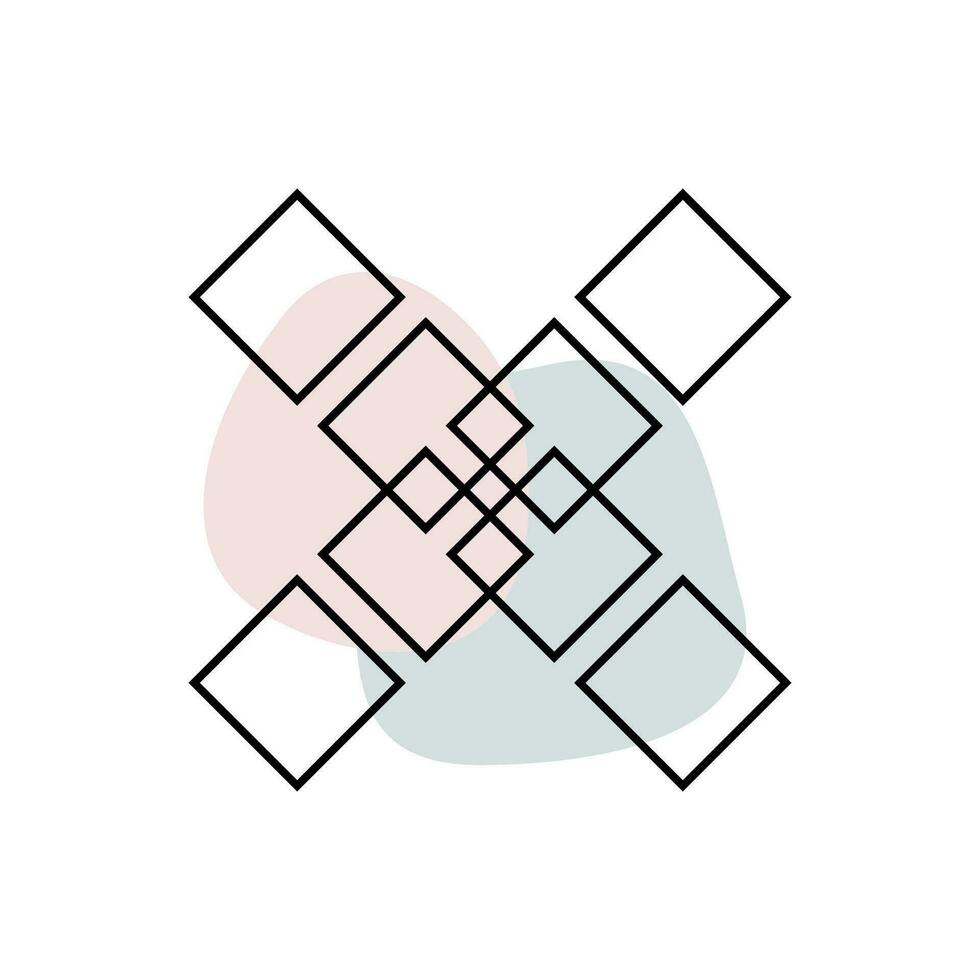 étnico gráfico forma símbolo silhueta talismã forma rabisco abstrato ícone vetor