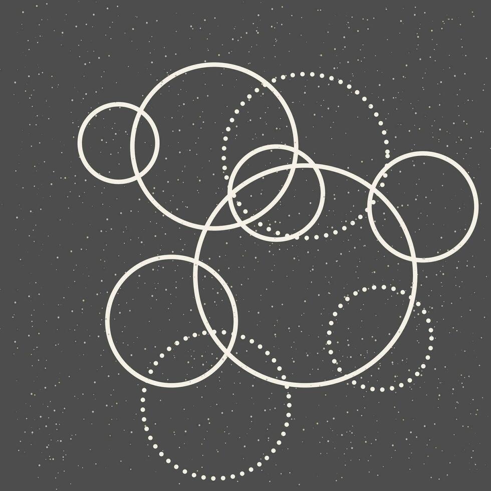volta círculo forma ícone minimalista gráfico monocromático poster modelo vetor