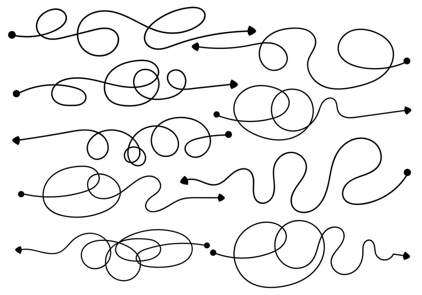 9 complexo e simples caminho a partir de começar para terminar, grande conjunto do vetor ilustrações. caos simplificação, problema resolução e o negócio solução conceito, problema resolução