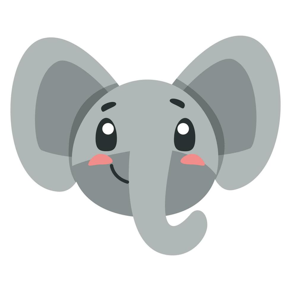 fofa animal elefante ícone, plano ilustração para seu Projeto plano estilo vetor