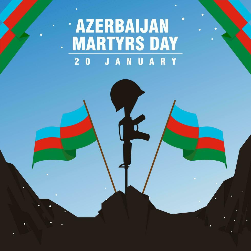 feliz mártires dia Azerbaijão. a dia do Azerbaijão mártires dia ilustração vetor fundo. vetor eps 10