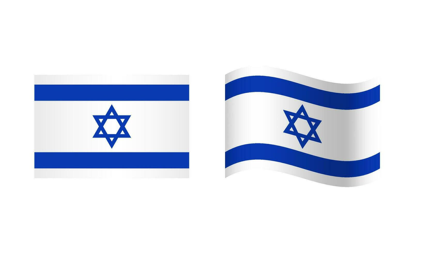 retângulo e onda Israel bandeira ilustração vetor