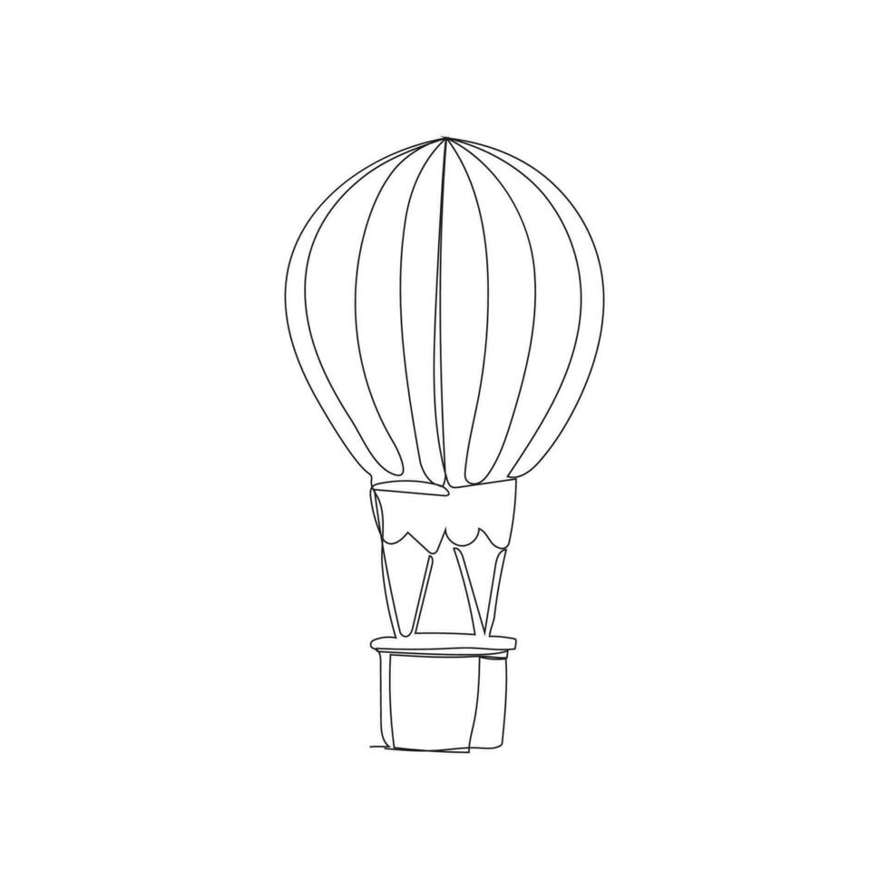 balão 1 linha arte fotochamada isolado em branco vetor