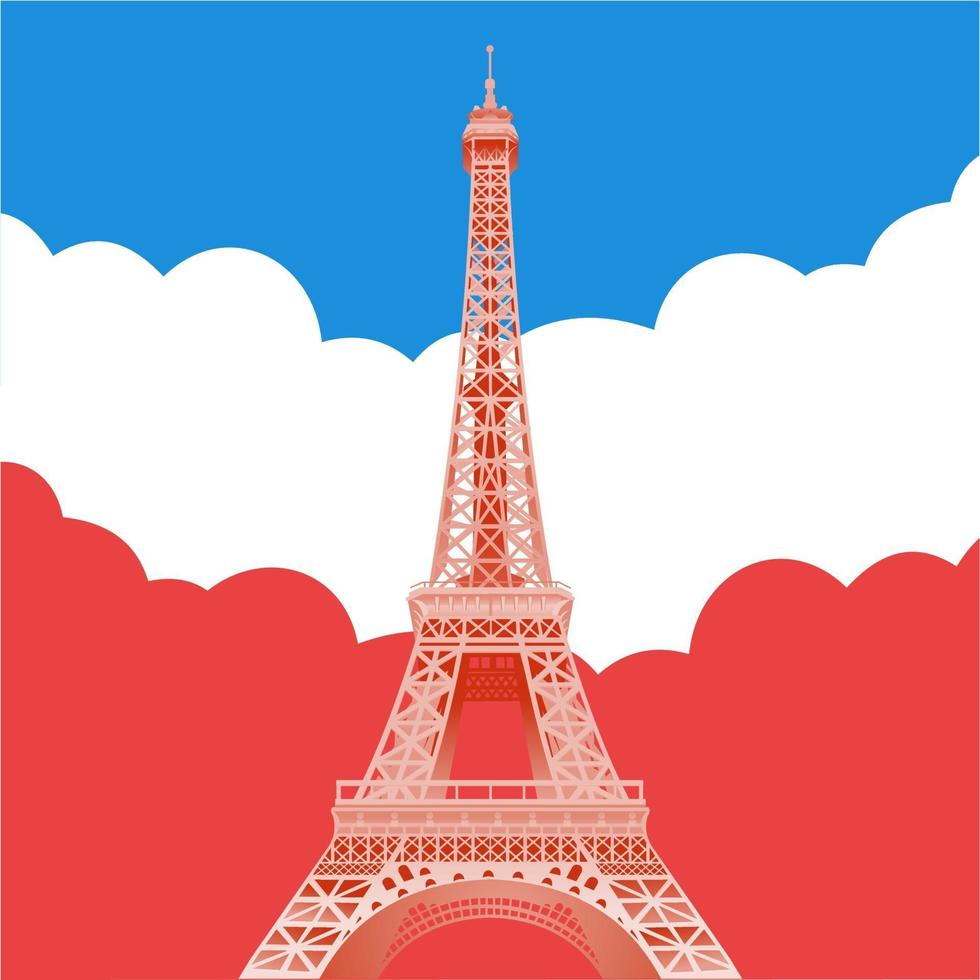 bem vindo a Paris. cartaz, folheto, folheto de viagem. ilustração vetorial vetor