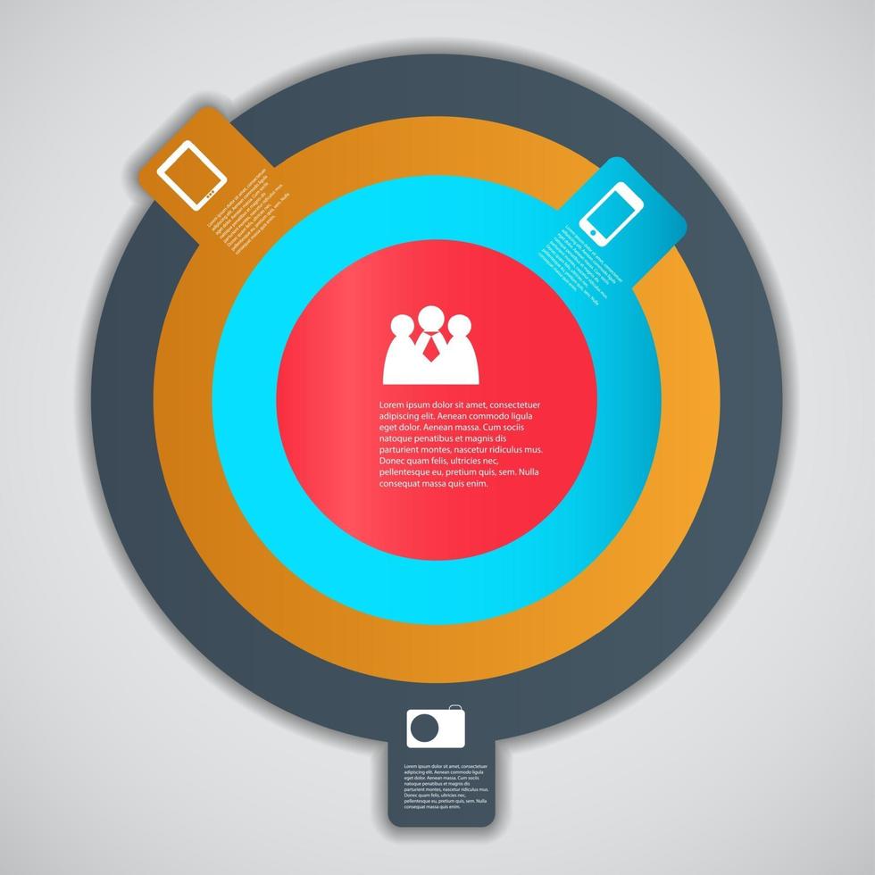 infográfico modelo ilustração vetorial de negócios vetor