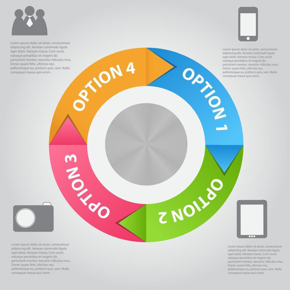 infográfico modelo ilustração vetorial de negócios vetor