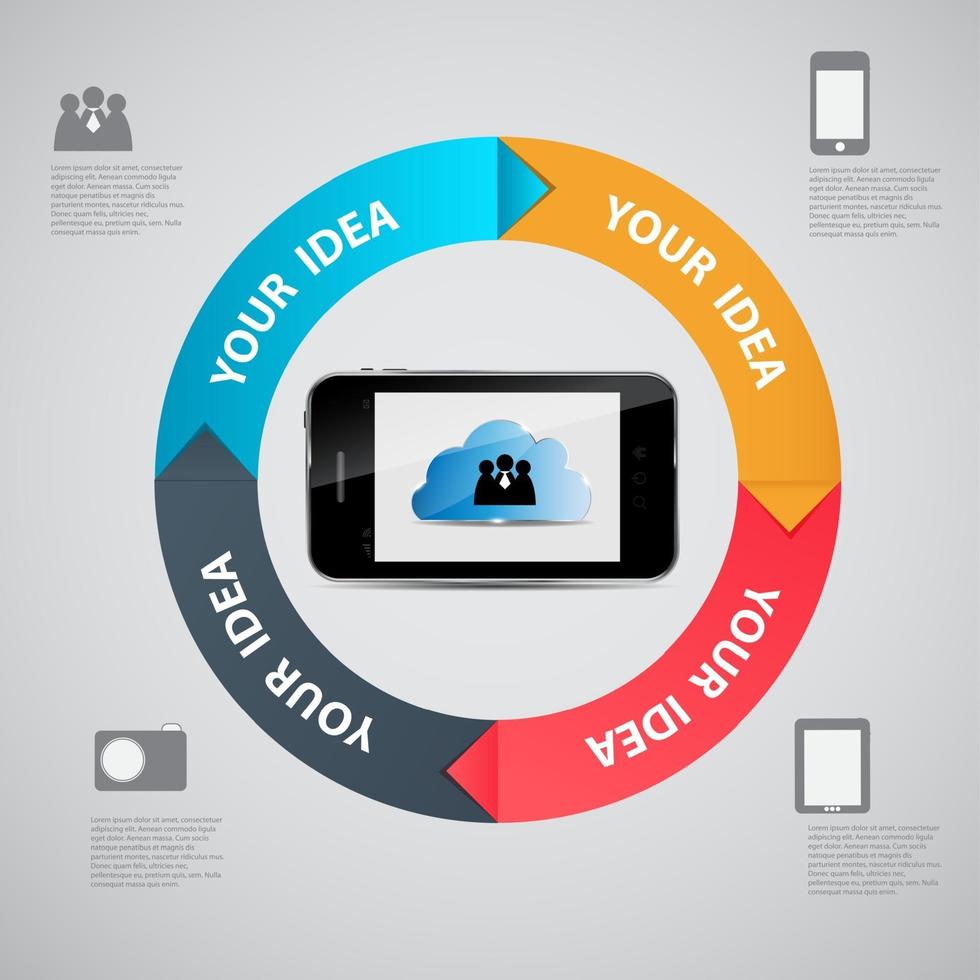 infográfico modelo ilustração vetorial vetor