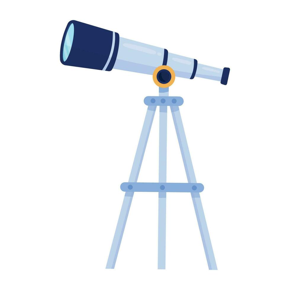 vetor telescópio em tropeçar ficar de pé ilustração