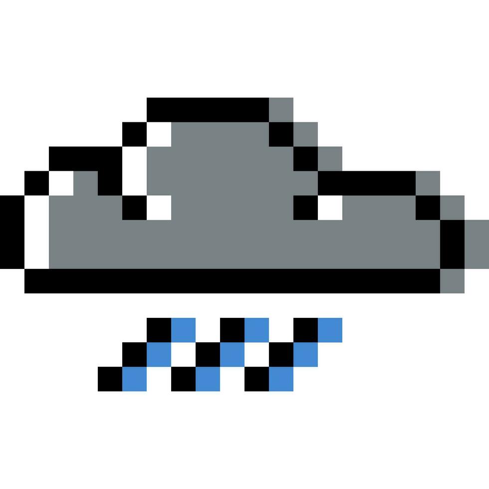 nuvem desenho animado ícone dentro pixel estilo vetor