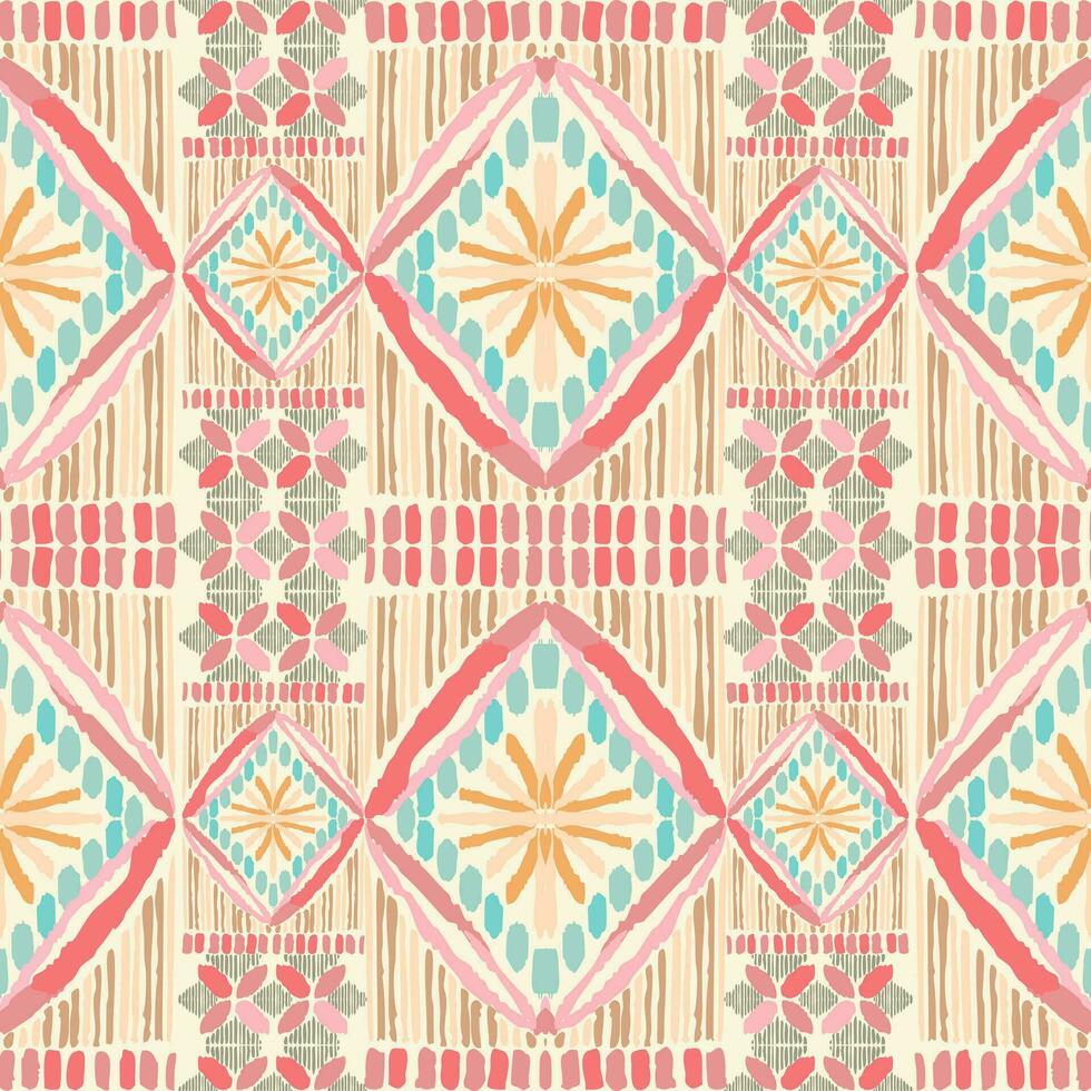 ikat floral paisley bordado em Preto background.geometric étnico oriental padronizar tradicional.asteca estilo abstrato vetor ilustração.design para textura,tecido,vestuário,embrulho,decoração,tapete.