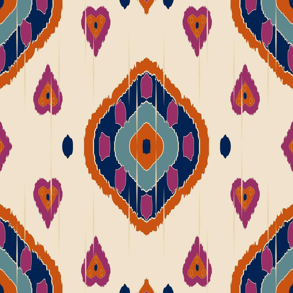 ikat tribal indiano desatado padronizar. étnico asteca tecido tapete mandala enfeite nativo boho divisa têxtil.geométrico africano americano oriental tradicional vetor ilustrações. bordado estilo.