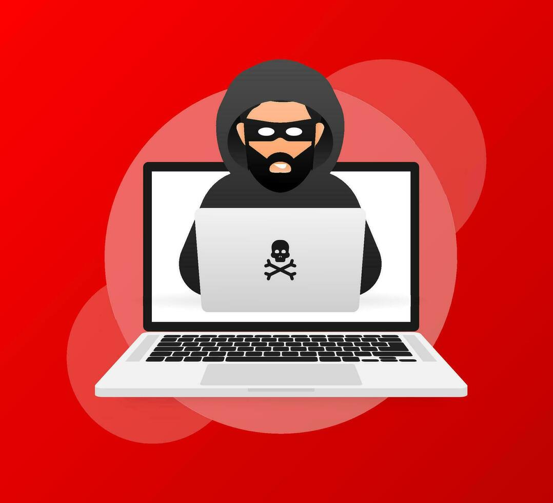 hackeado, ótimo Projeto para qualquer propósitos. Internet tecnologia. cyber crime, hacker ataque. phishing fraude. vetor