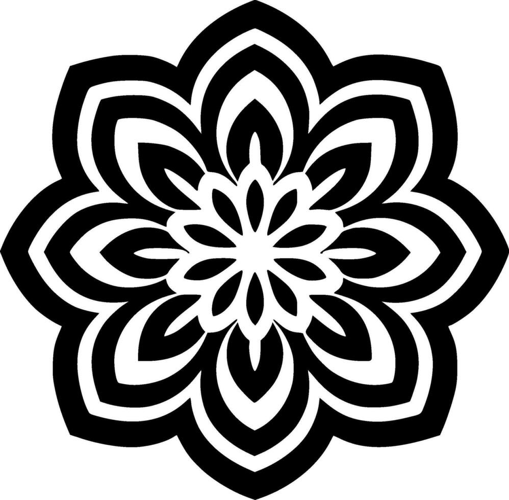 mandala, minimalista e simples silhueta - vetor ilustração