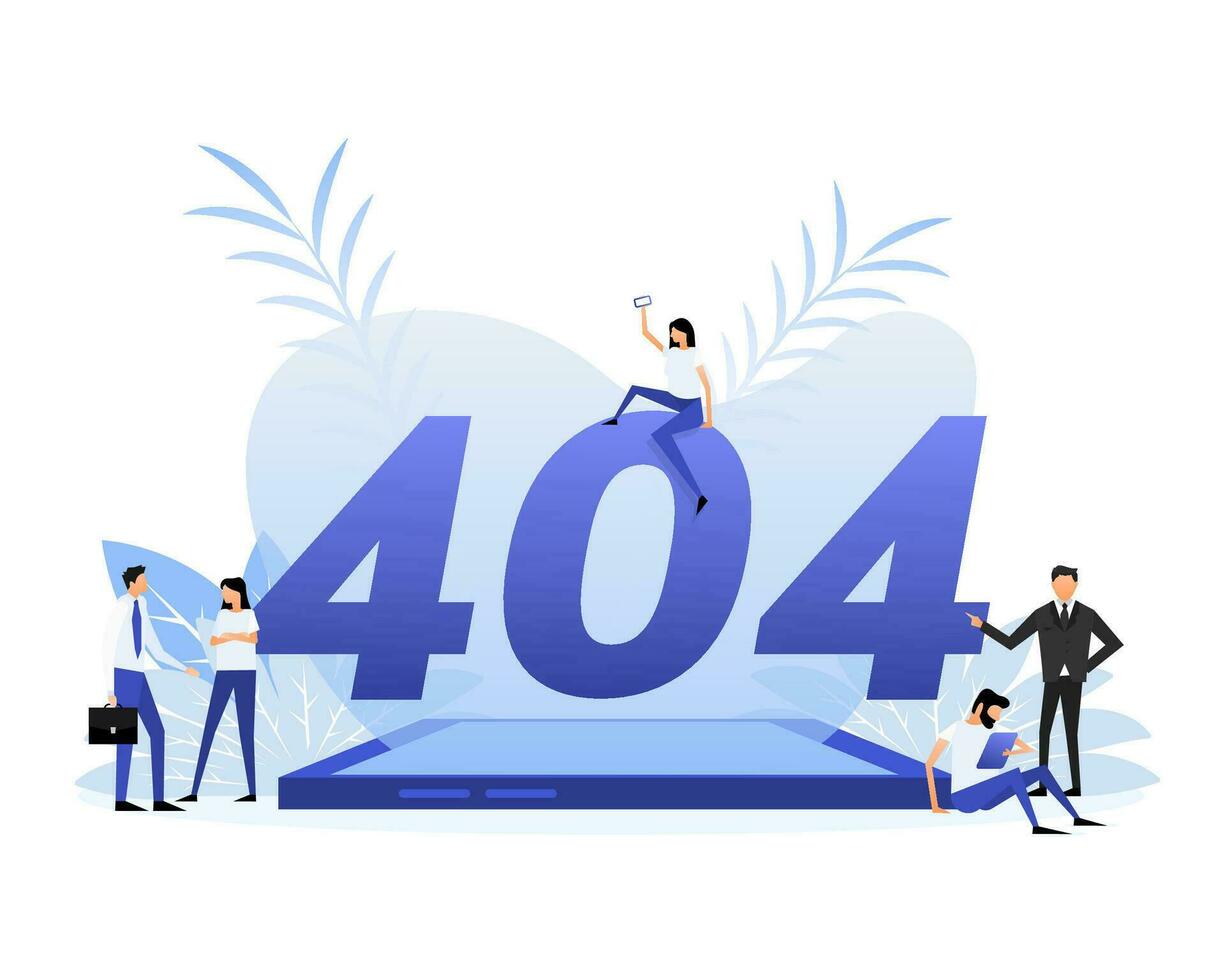 404, ótimo Projeto para qualquer propósitos. plano estilo pessoas. Internet rede vetor