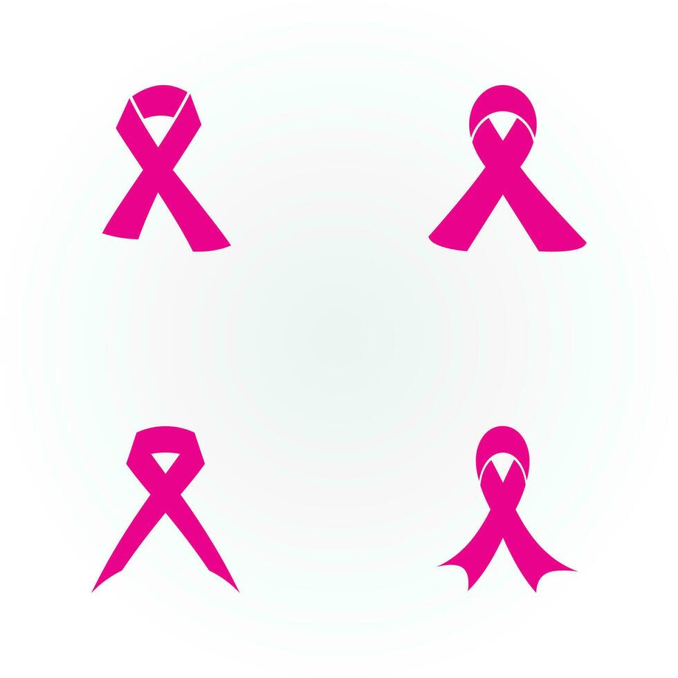 conscientização do câncer de mama, modelo-vetor de logotipo de fita vetor
