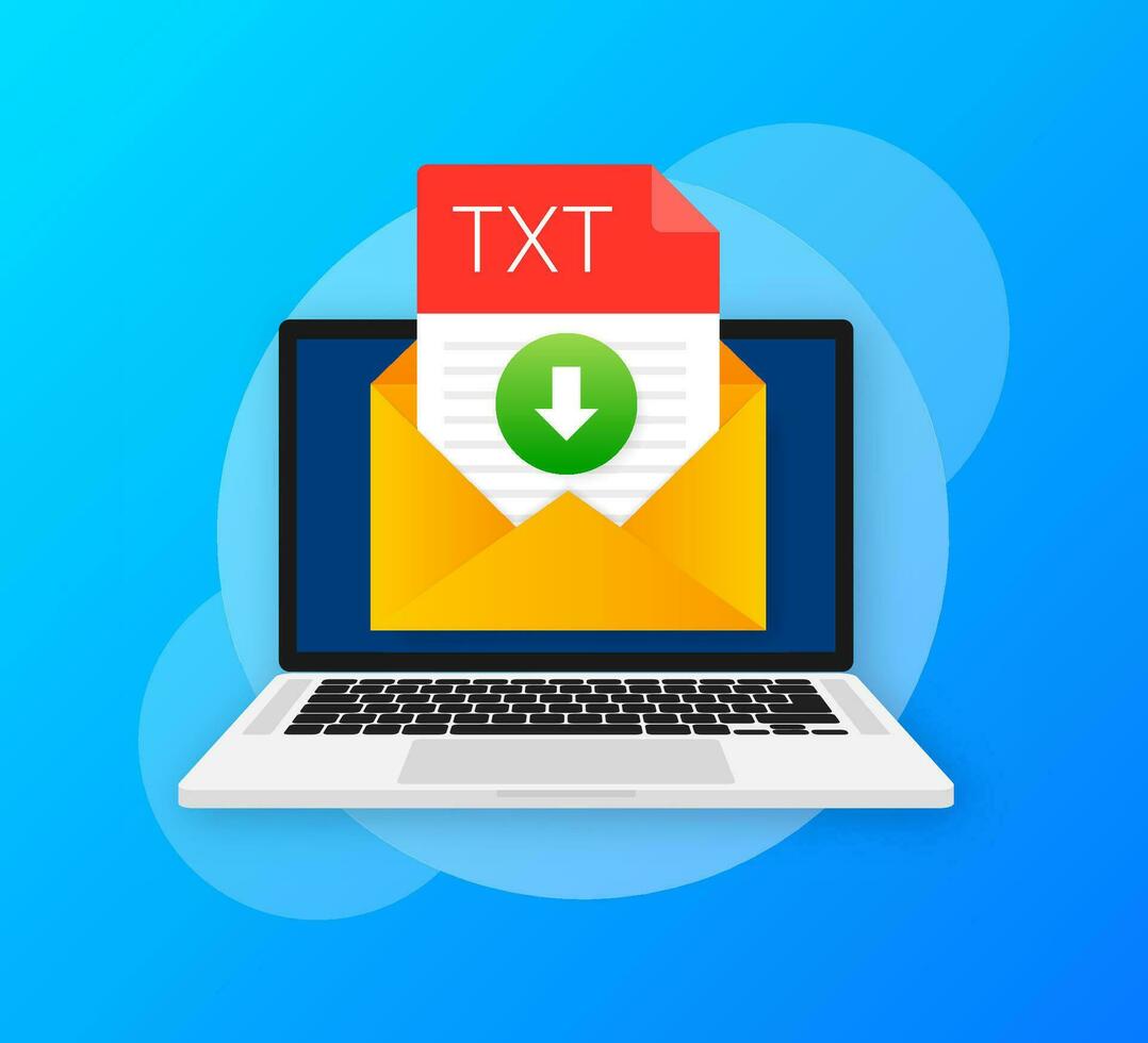 TXT Arquivo ícone. planilha documento tipo. moderno plano Projeto gráfico ilustração. vetor TXT ícone