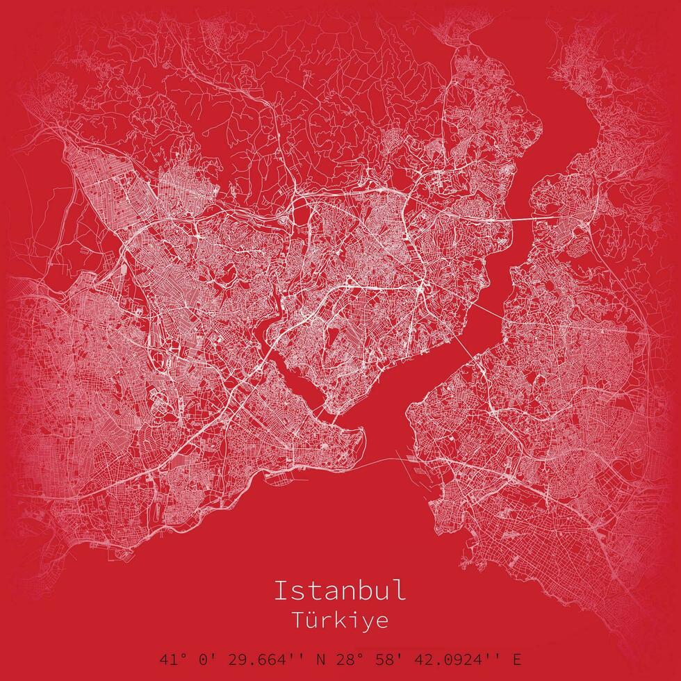 Istambul cidade urbano ruas estradas mapa vetor