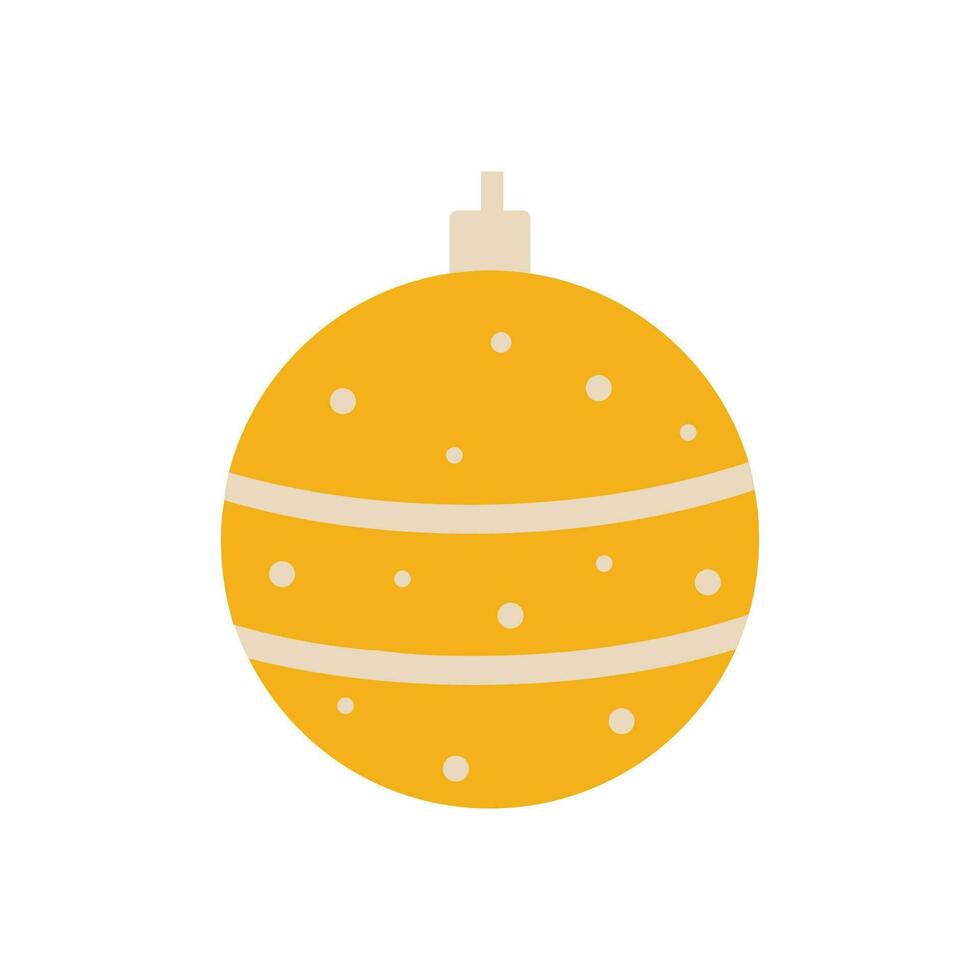 Natal bola vetor plano forma. alegre Natal. branco fundo. isolado. plano Projeto estilo. vetor ilustração.