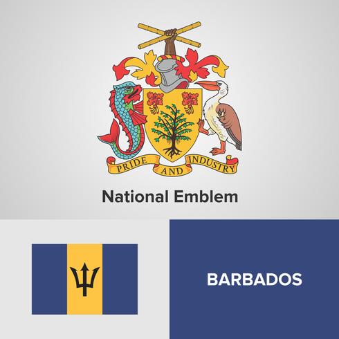 Emblema nacional, mapa e bandeira vetor