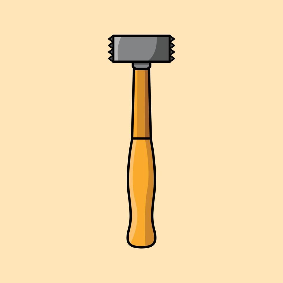 ilustração do ícone do vetor dos desenhos animados do martelo da bucha