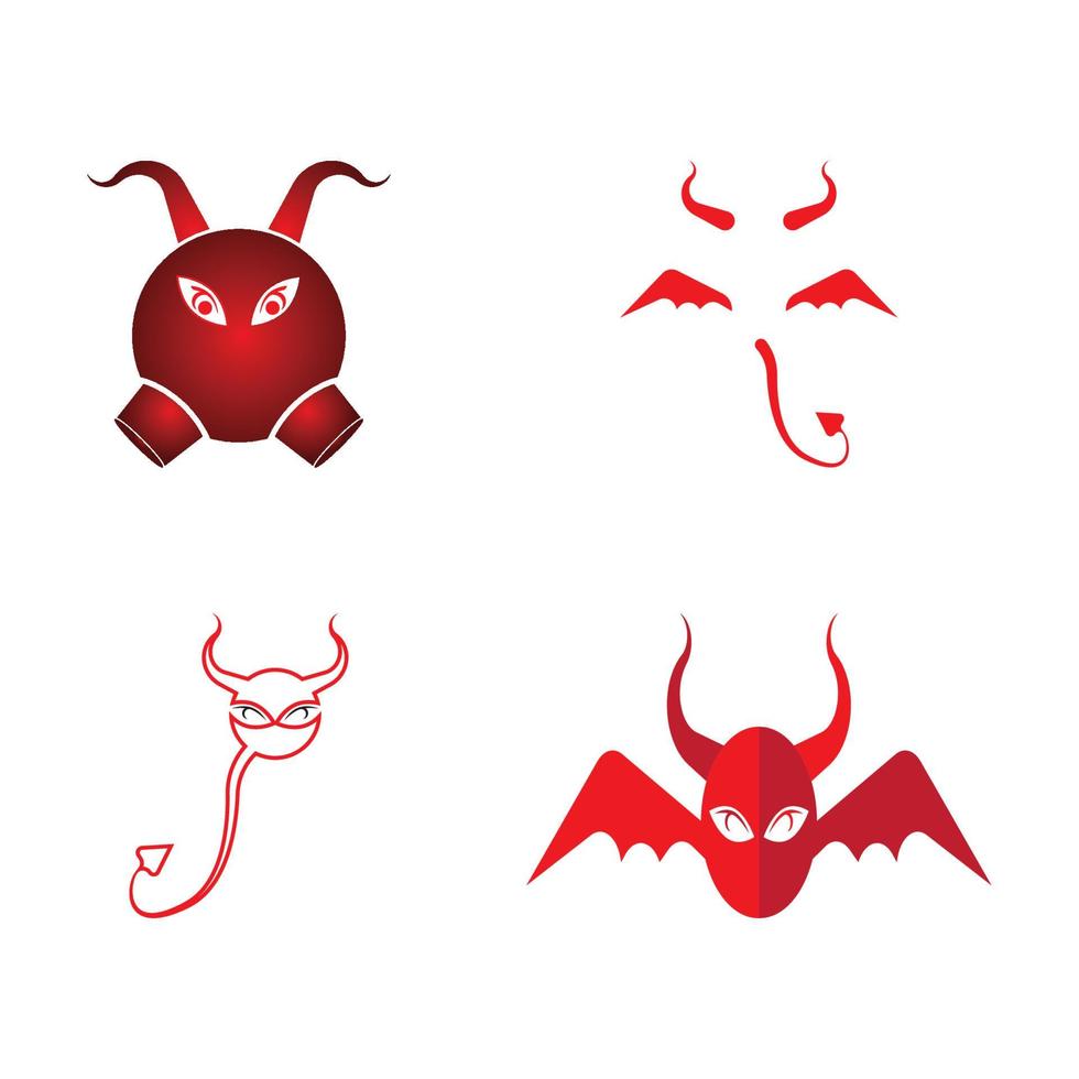 ilustração do ícone do chifre do diabo vetor