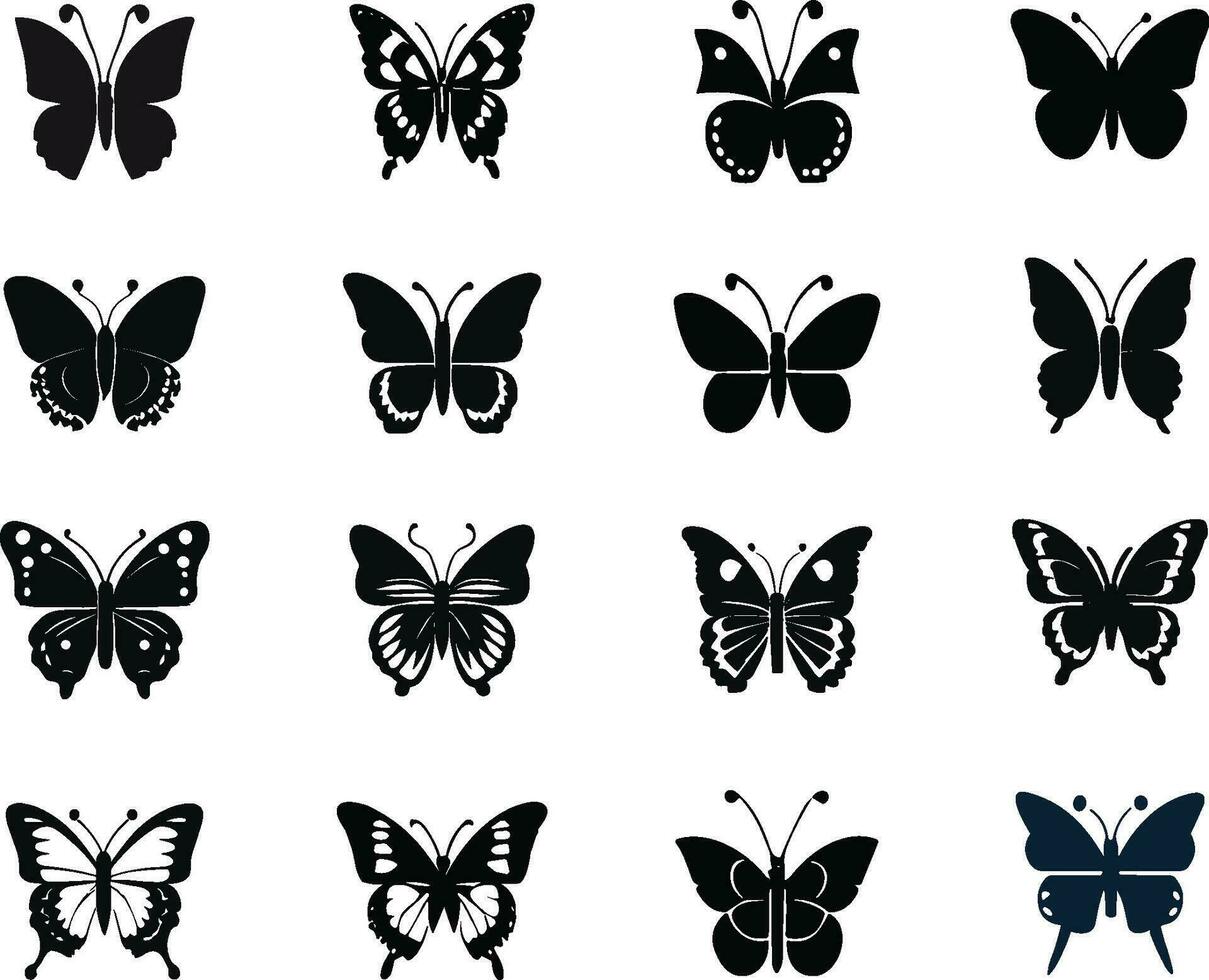 borboleta ícone dentro minimalista estilo, vetor, ícone livre vetor
