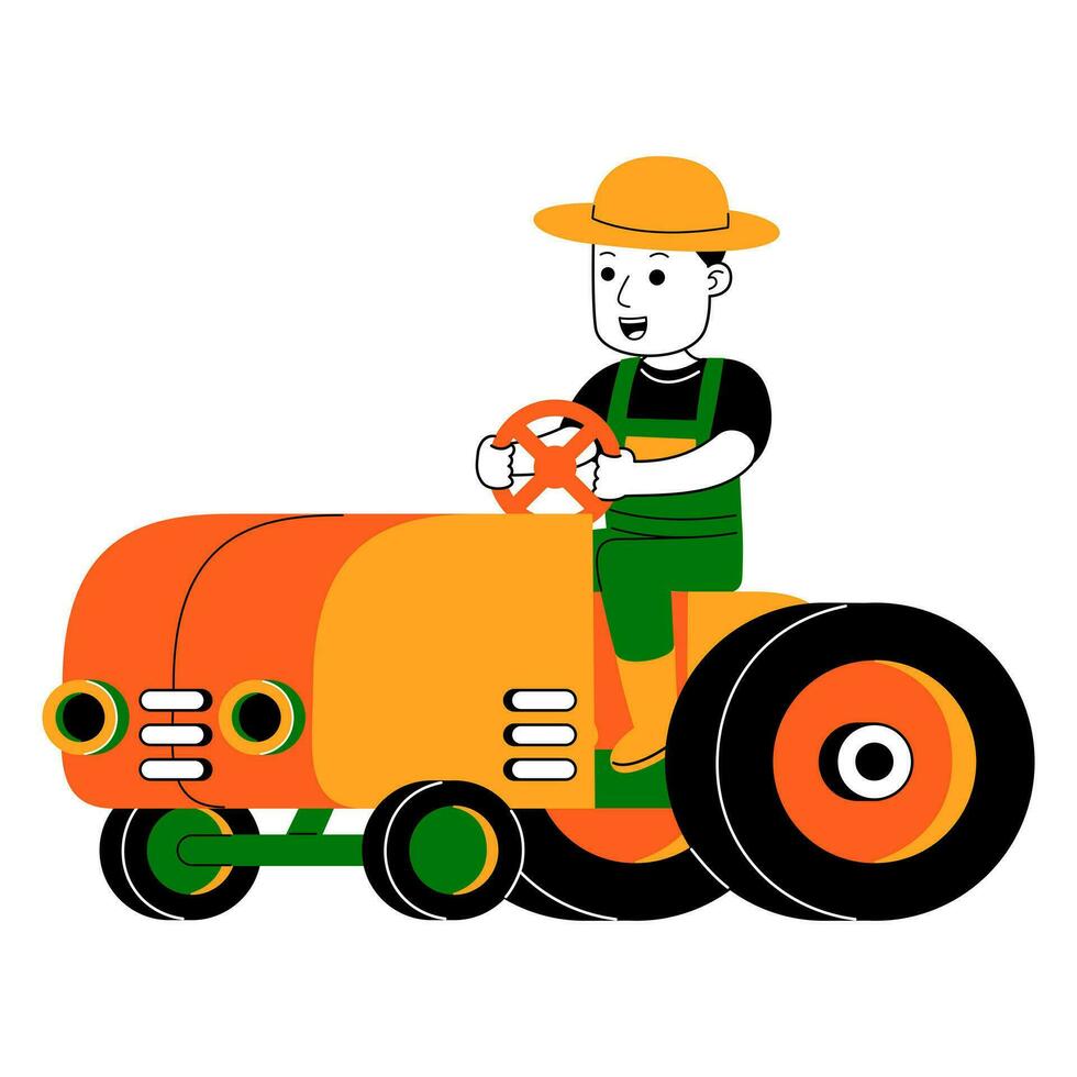 jovem homem agricultor vetor ilustração