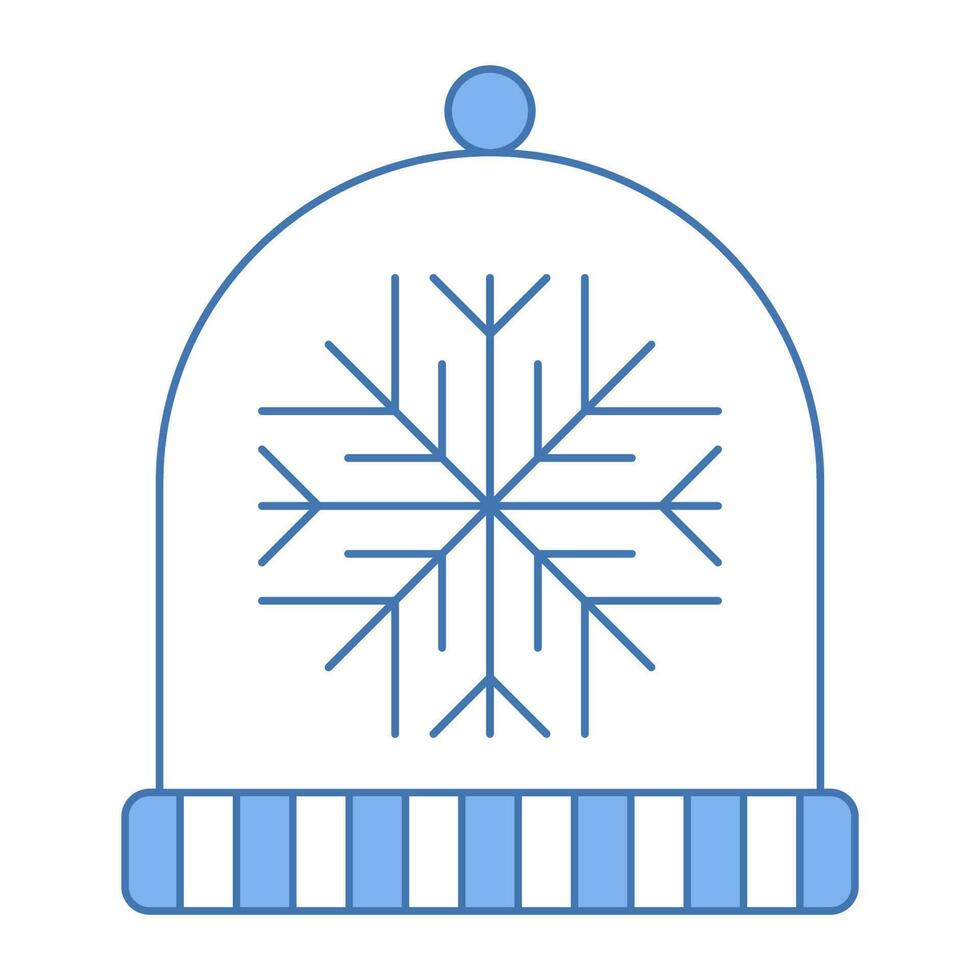 inverno chapéu com floco de neve vetor ilustração Projeto