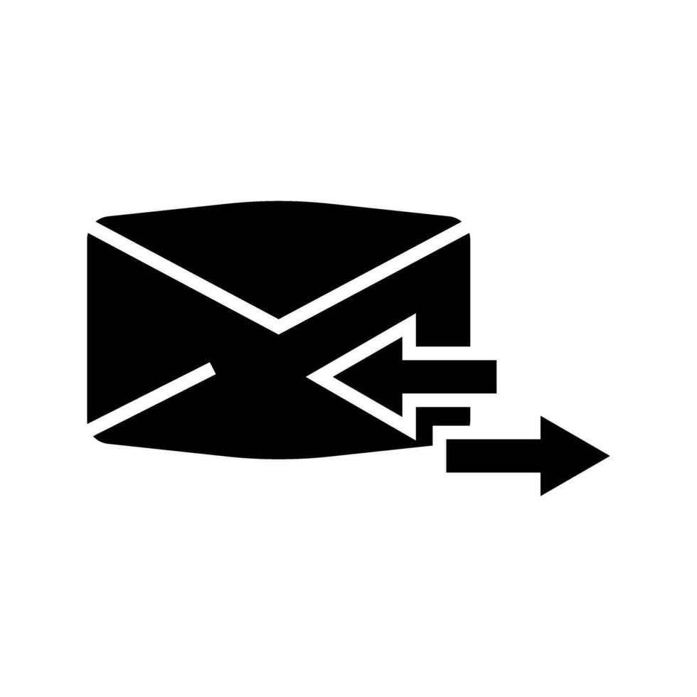 o email envelope com certo e esquerda seta vetor