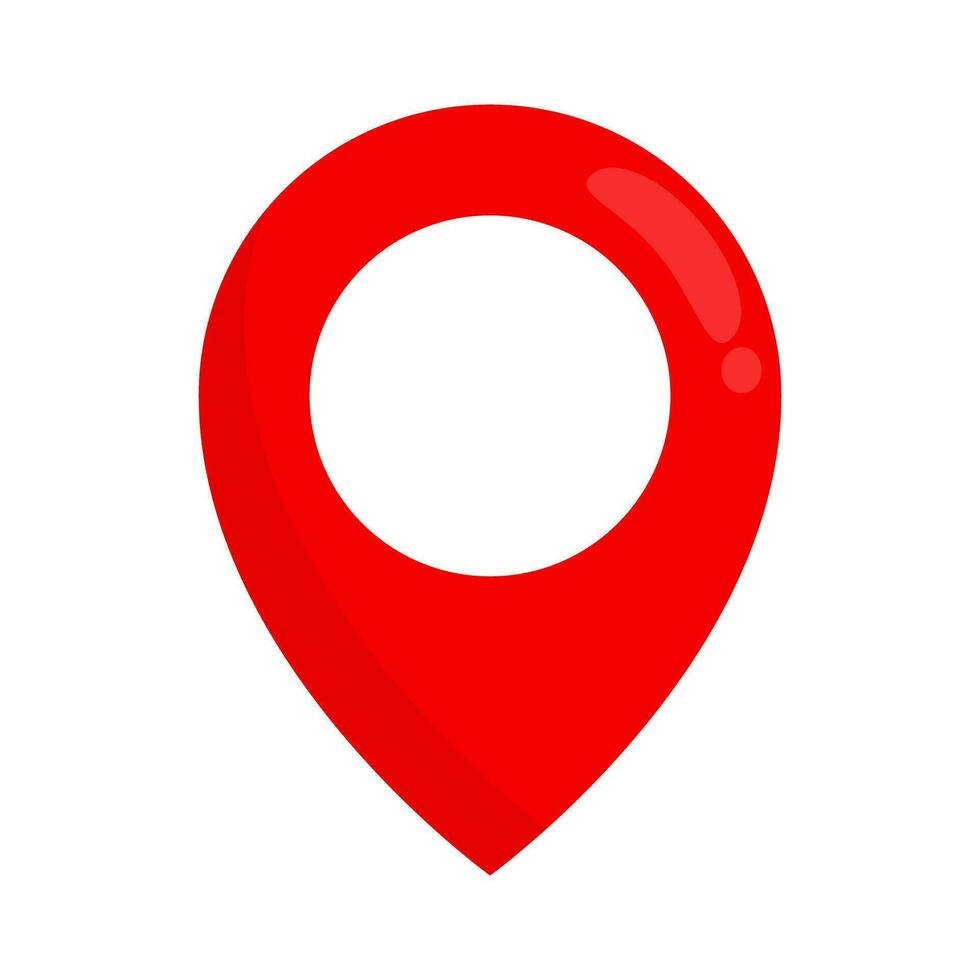 vermelho mapa PIN ícone. localização. vetor. vetor