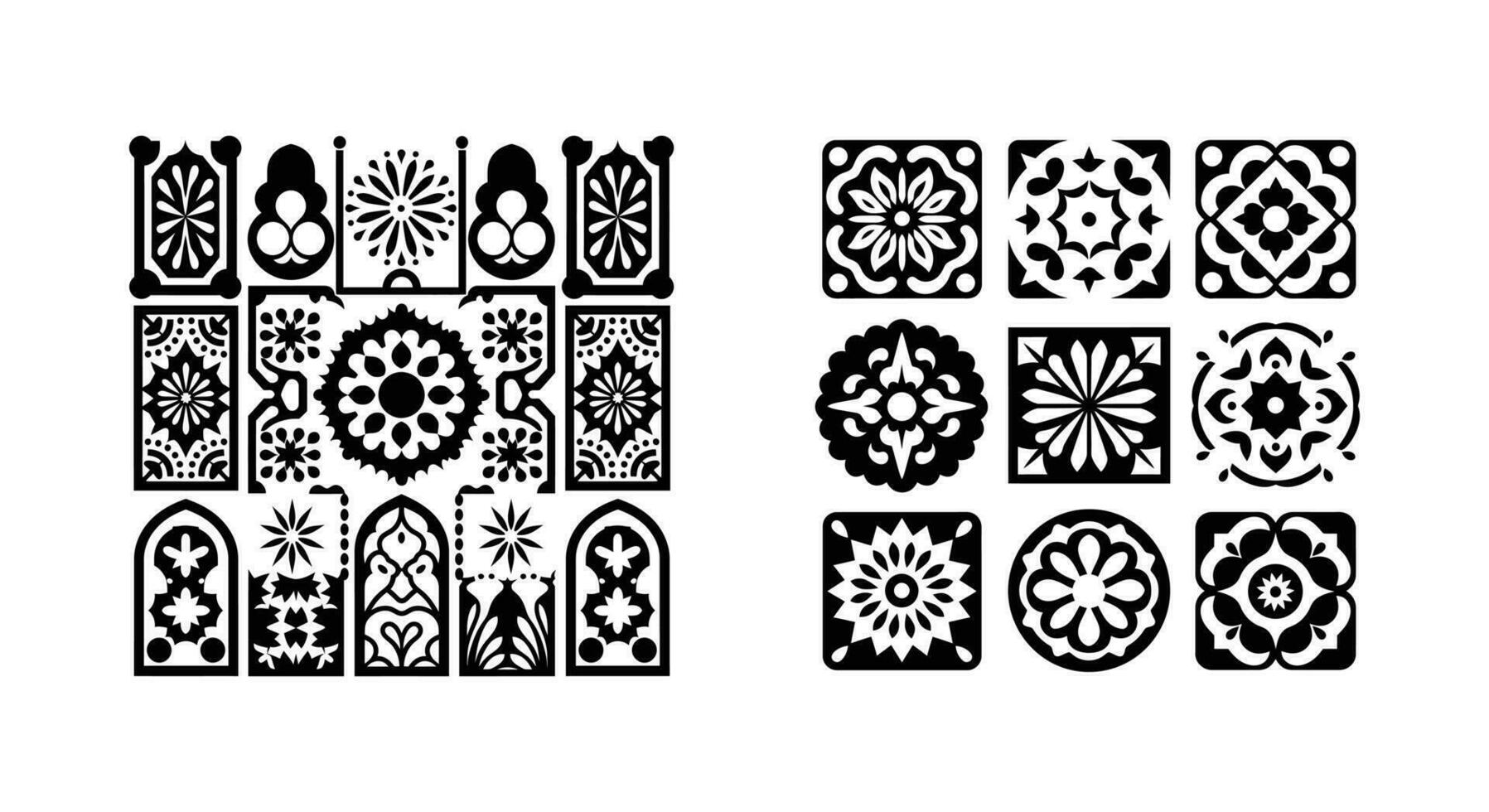 contemporâneo caligrafia islâmico vetor padrões