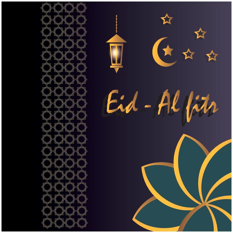 design islâmico com o tema do ramadã e eid para postagem na mídia vetor