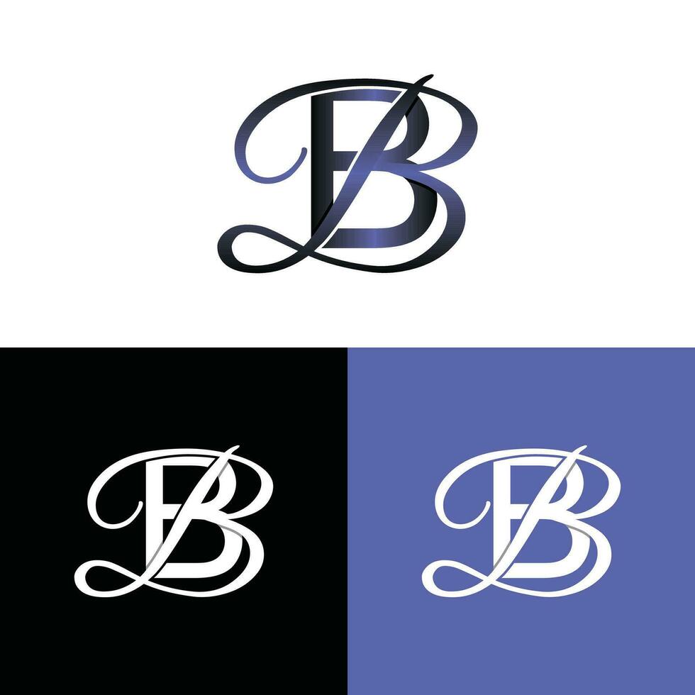 carta bb luxo moderno monograma logotipo vetor projeto, logotipo inicial vetor marca elemento gráfico ilustração Projeto modelo