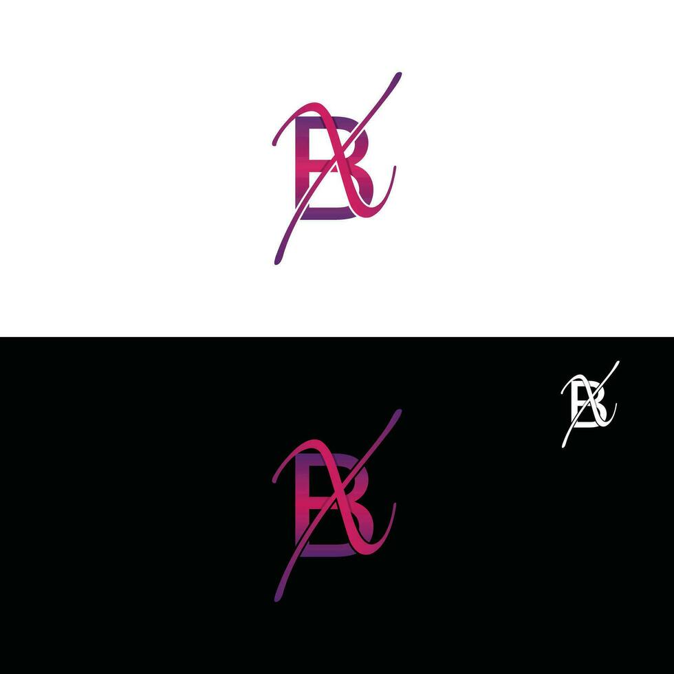 carta bx luxo moderno monograma logotipo vetor projeto, logotipo inicial vetor marca elemento gráfico ilustração Projeto modelo