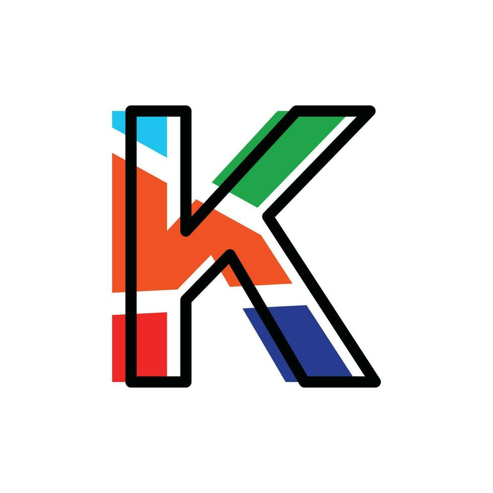 carta k moderno logotipo projeto, abstrato cartas logotipo monograma vetor logotipo Projeto modelo elemento utilizável para seu negócios, projeto, e etc