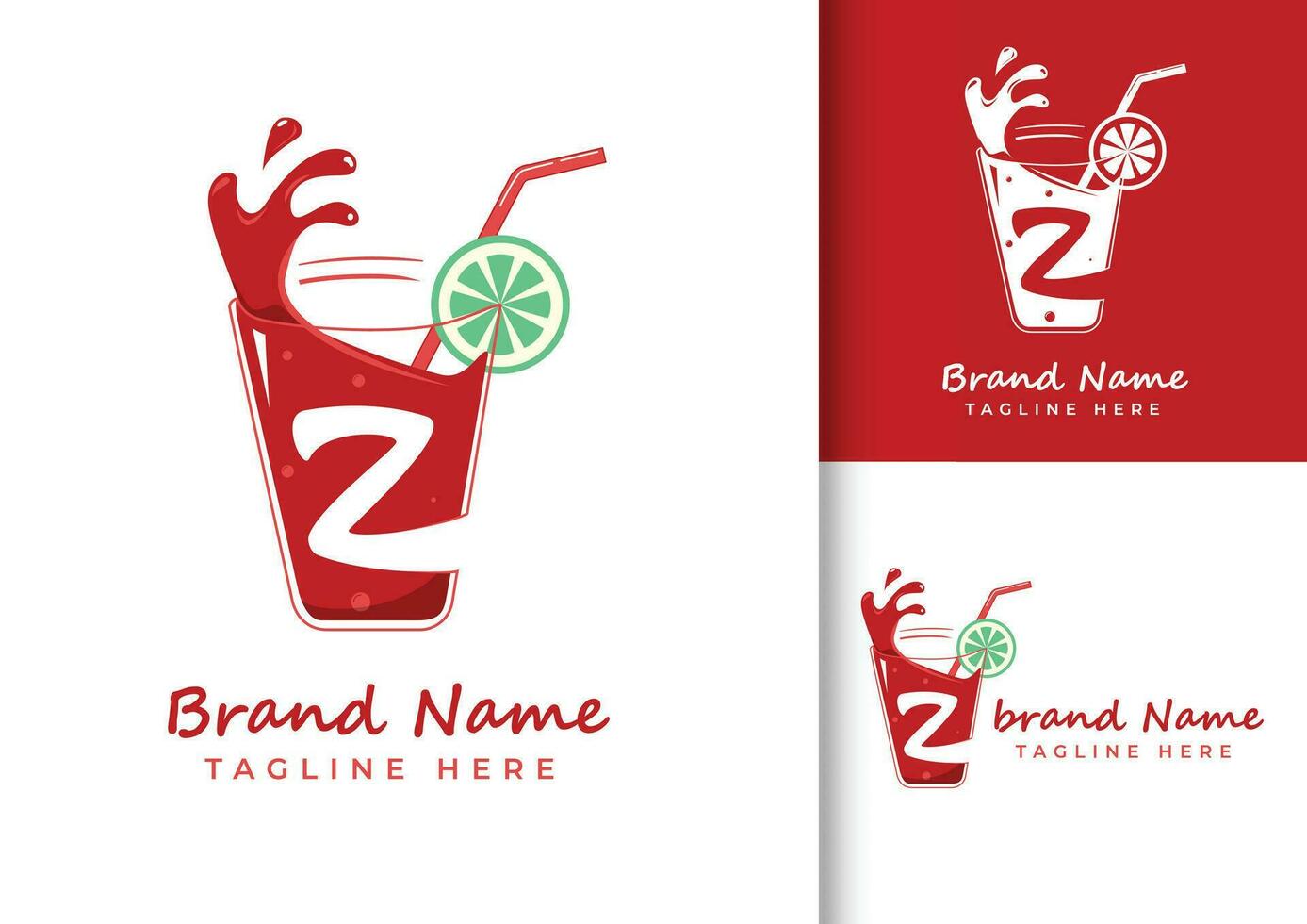 carta z fresco suco logotipo Projeto modelo vetor