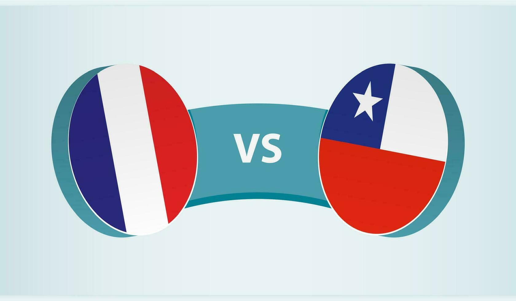 França versus Chile, equipe Esportes concorrência conceito. vetor