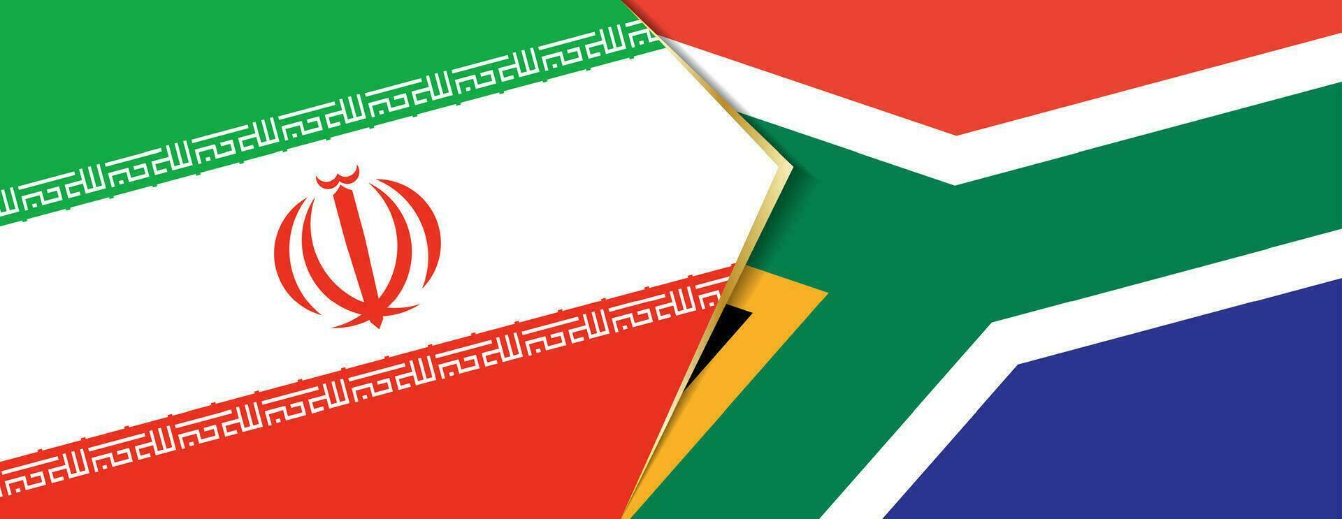 Eu corri e sul África bandeiras, dois vetor bandeiras.