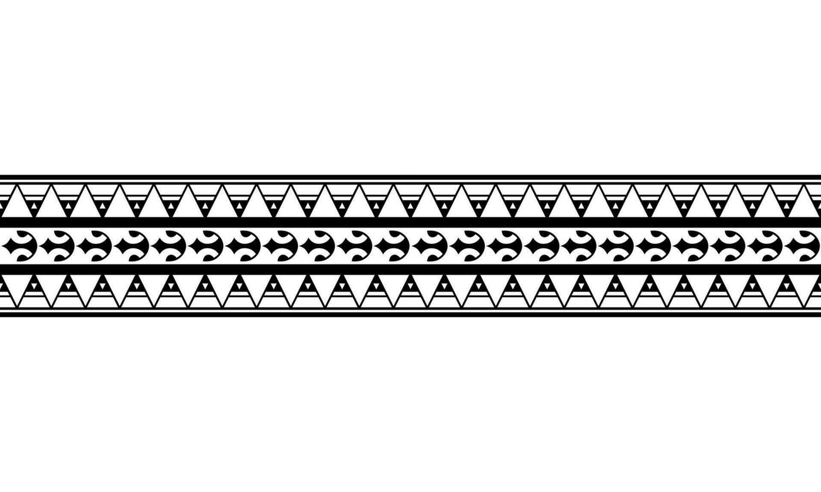 maori polinésio tatuagem pulseira. tribal manga desatado padronizar vetor. samoano fronteira tatuagem Projeto frente braço ou pé. vetor