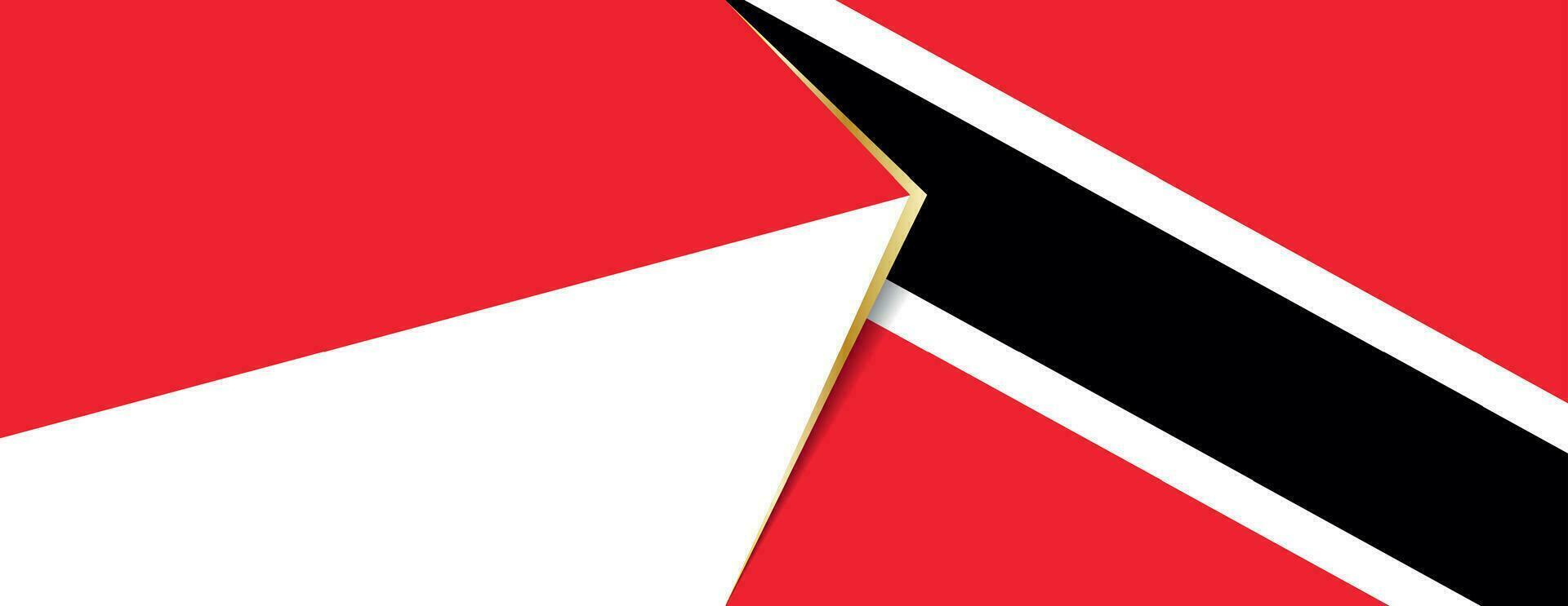 Indonésia e trinidad e tobago bandeiras, dois vetor bandeiras.