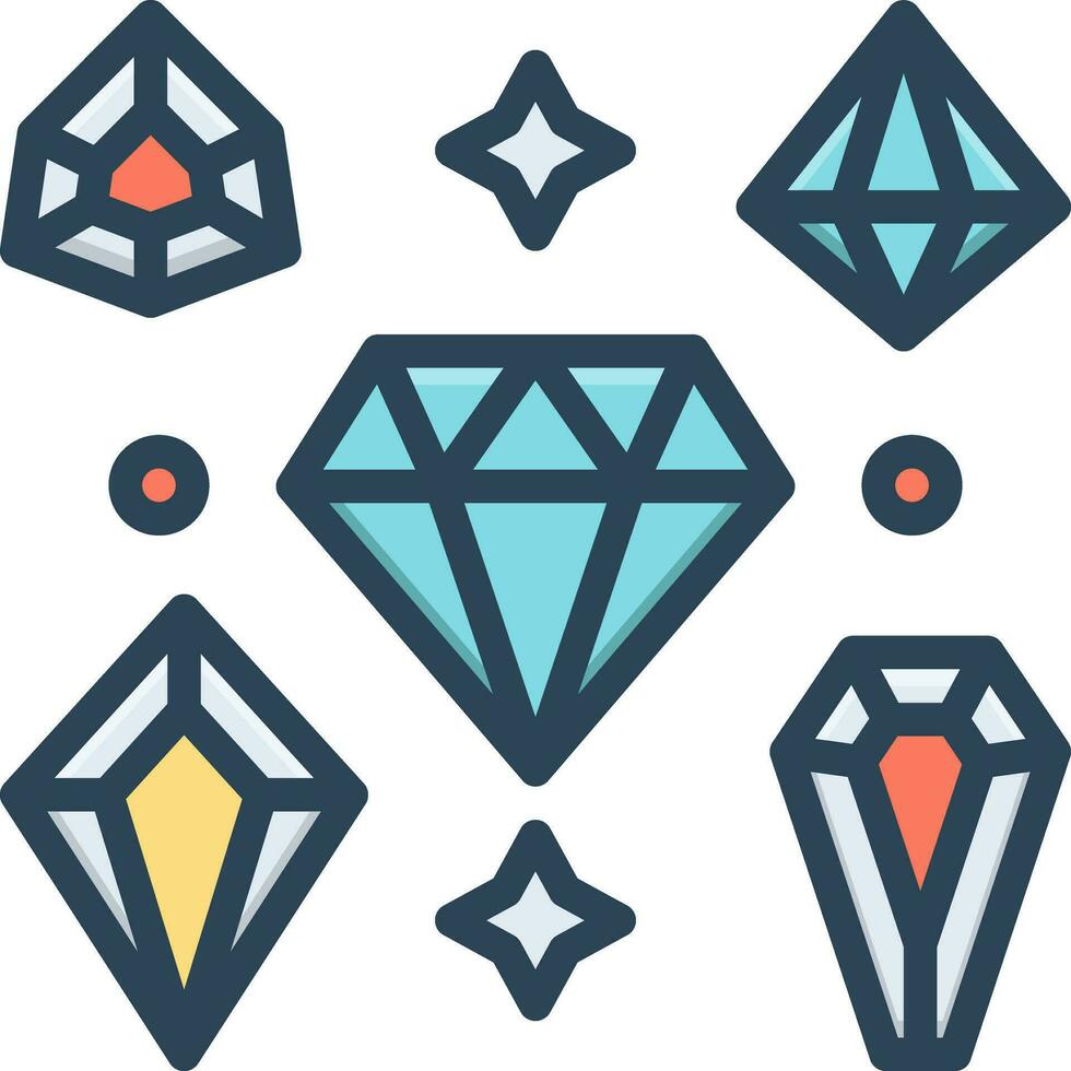 cor ícone para diamantes vetor