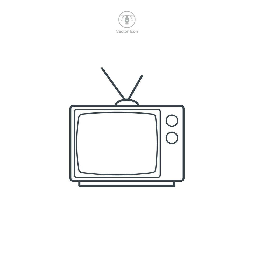 televisão ícone símbolo vetor ilustração isolado em branco fundo