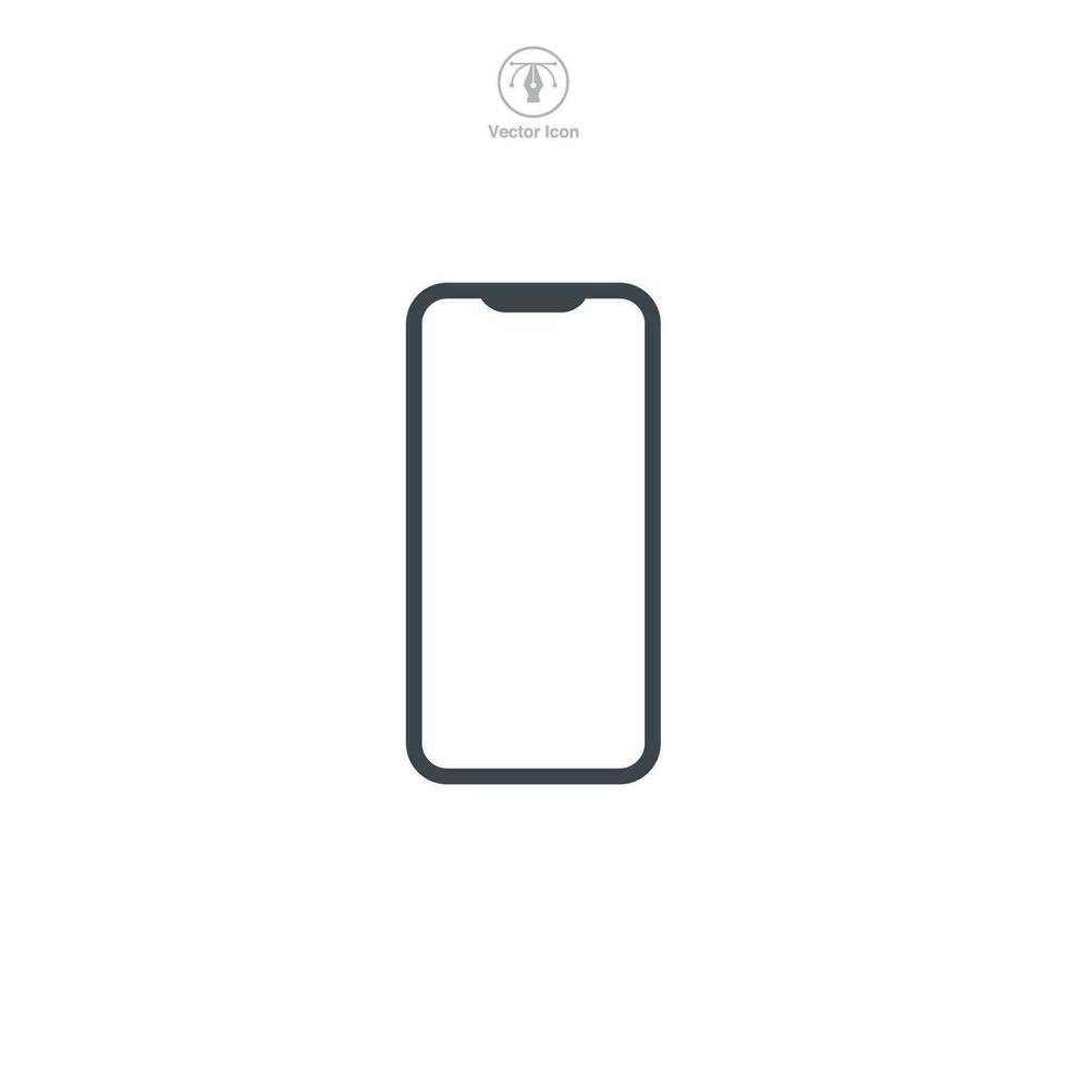Smartphone ícone símbolo vetor ilustração isolado em branco fundo