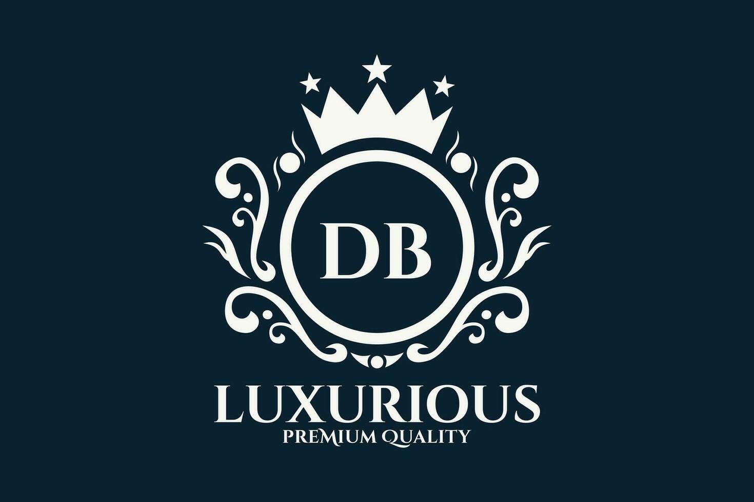 inicial carta db real luxo logotipo modelo dentro vetor arte para luxuoso branding vetor ilustração.