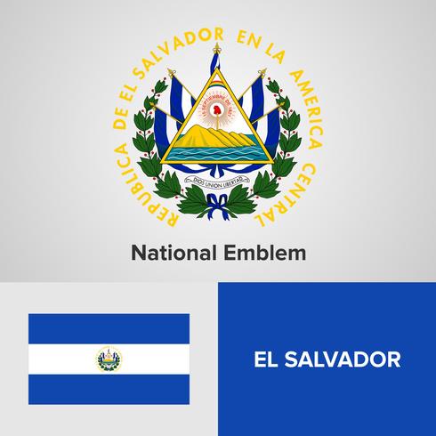 Emblema nacional, mapa e bandeira vetor