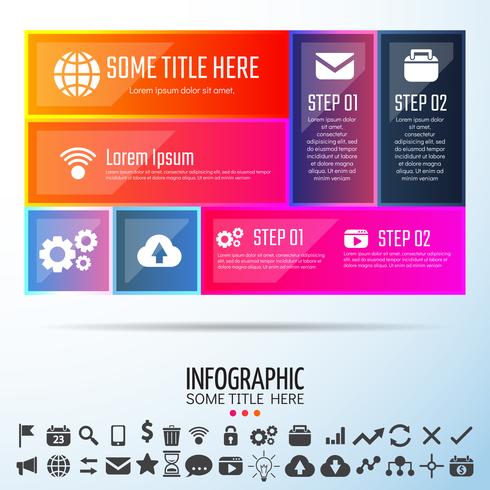 Modelo de design de infografia vetor