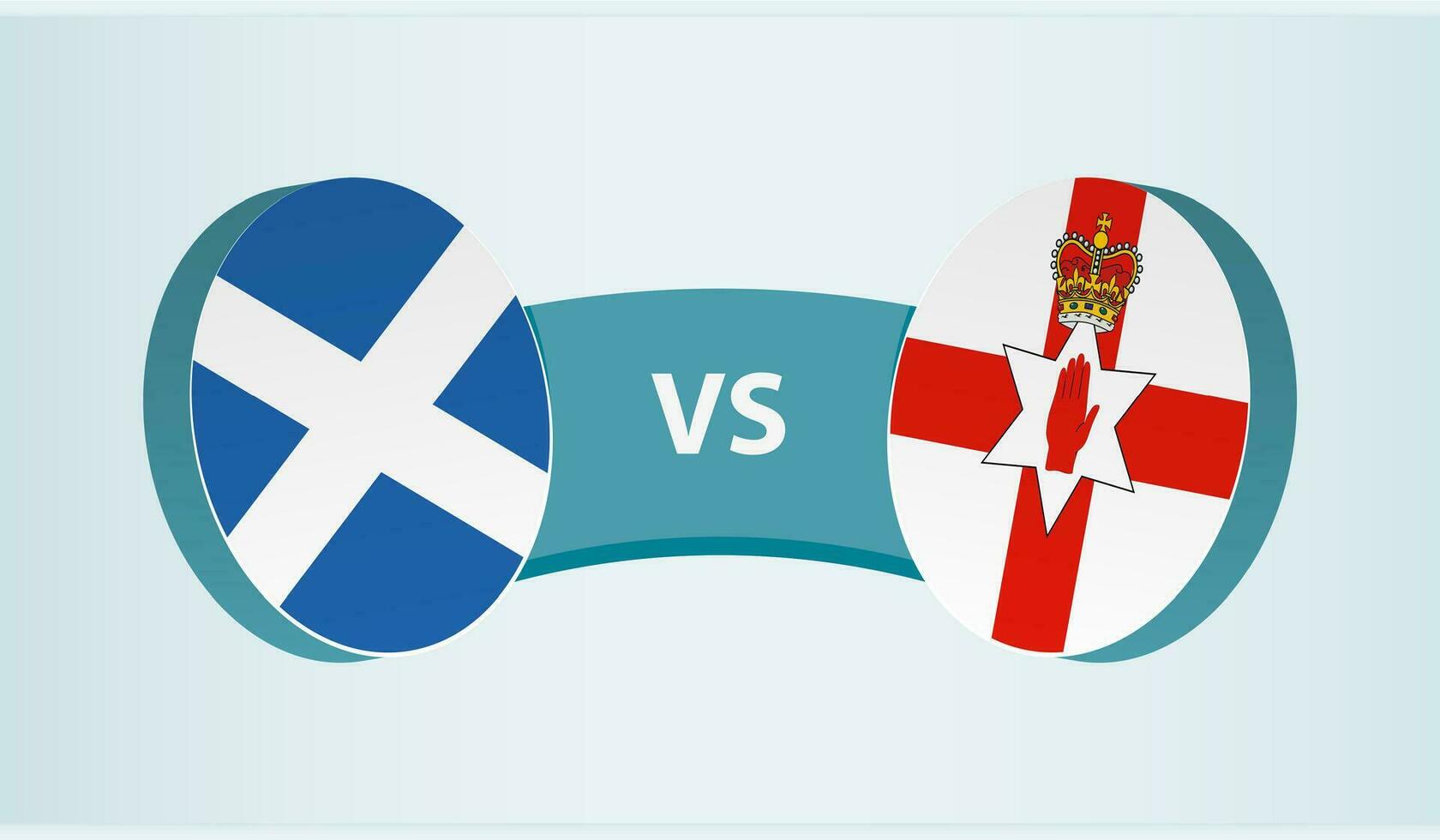 Escócia versus norte Irlanda, equipe Esportes concorrência conceito. vetor