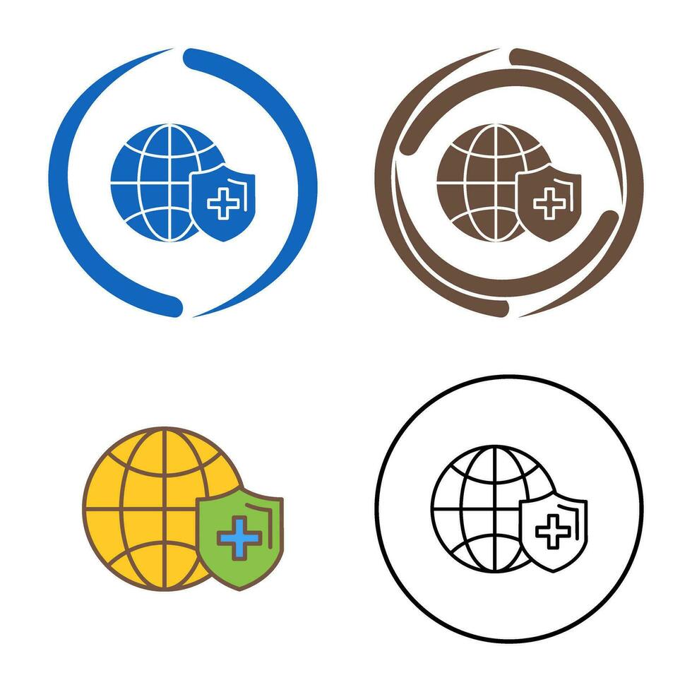 ícone de vetor de proteção global